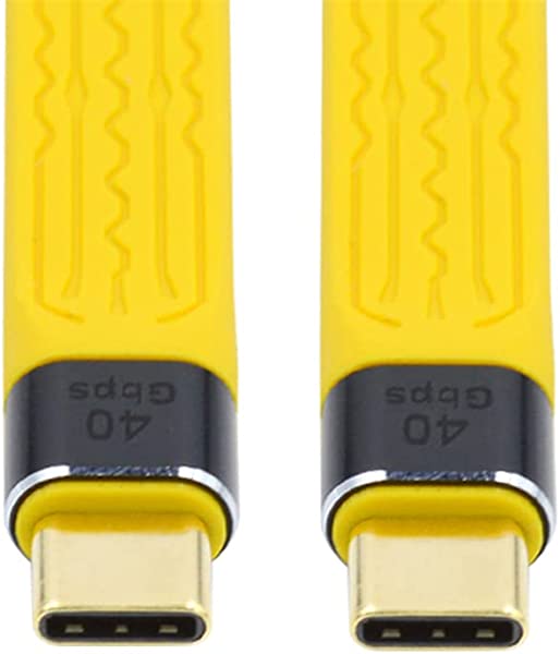Type-C USB-C オス-オス USB4 40Gbps 100W 8K フラットスリム FPC データケーブル ノートパソコン&スマホ用 13cm 送料無料