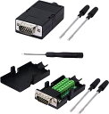 VGA DB15圧着コネクタ3 + 9 D-SUB 15ピンVGA 3行ブレークアウトボードアダプタ(ケース付き)+ドライバ(2点セッ,クオス) 送料無料