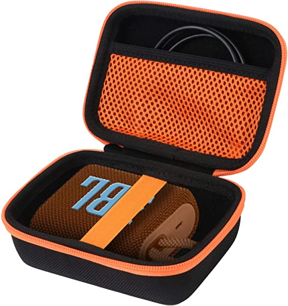 JBL GO3 スピーカー ケース カバー 保護 収納 アウトドア 持ち運び 外出 旅行 出張 軽量 傷 防止 衝撃吸収 - (オレンジ)【互換品】