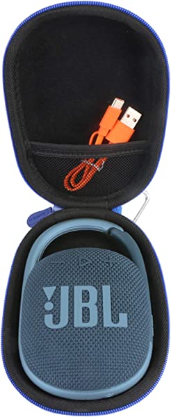 JBL CLIP 4 CLIP4 ポータブル スピーカー ケース カバー 保護 収納 アウトドア 持ち運び 外出 旅行 出張 軽量 傷 防止 衝撃吸収 - (ブルー)【互換品】