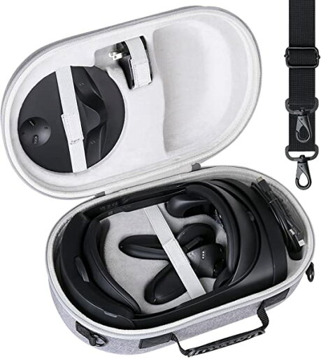 Meta Quest Pro VRヘッドセット 収納ケース スーツケース 傷や衝撃に強い アッシュホワイト(ケースのみ)【互換品】 Meta Quest Pro VRヘッドセット 収納ケース スーツケース 傷や衝撃に強い アッシュホワイト(ケースのみ)【互換品】