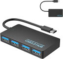 Type-C to USB3.0ハブ 4ポート USB3.0アダプター 4in1USBハブ 高速データ転送 TypeC ハブ 5Gbps コンパクト MacBook Pro Air iPad Pro Windows Android などのタイプC 変換 パソコンに在宅勤務対応 送料無料