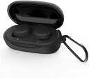 Sony WF-XB700 ケース WF-XB700 紛失防止用 フック 搭載 軽量 キズ防止 防震 防塵 耐衝撃 傷つきにくい 柔らかなシリカゲルのスポーツクールなデザイン 衝撃 吸収 スリム ソフト ケースカバー 落下防止保護(ブラック)