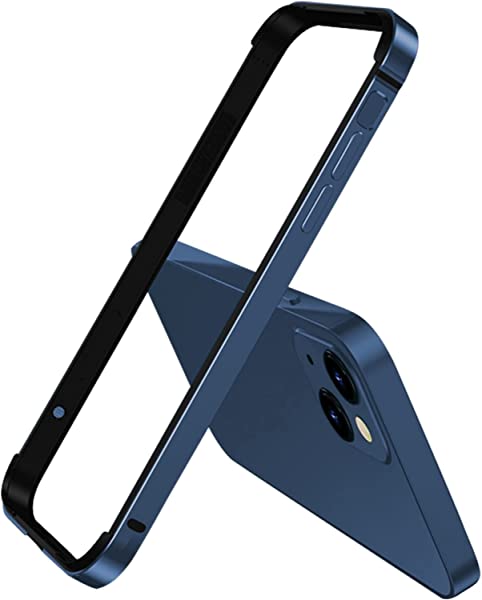 iPhone 14 バンパー iPhone13 バンパー iPhone13 Pro アルミ バンパー ストラップホール付き  レンズ保護 耐衝撃 軽量 アルミサイドバンパー フレーム 携帯ケース ブルー 送料無料