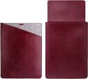 Surface Laptop 5/4/3/2/1 (2022/2021/2019/2018 2017 リリース) 13.5 インチ 対応カバー 封筒型レザーケース USBケーブル カード スマホが収納可能な前面ポケット付き (13.5' Surface Laptop 二-ワインレッド)(2)