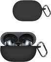 HUAWEI FreeBuds Pro2 ケース 紛失防止 フック 搭載 軽量 キズ防止 防塵 傷つきにくい ソフト シリコン スポーツクールなデザイン 衝撃 吸収 スリム ソフト ケースカバー 落下防止保護(ブラック)