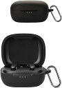 EarFun Air Pro 3 ケース 紛失防止 フック 搭載 軽量 キズ防止 防塵 傷つきにくい ソフト シリコン スポーツクールなデザイン 衝撃 吸収 スリム ソフト ケースカバー 落下防止保護(ブラック)