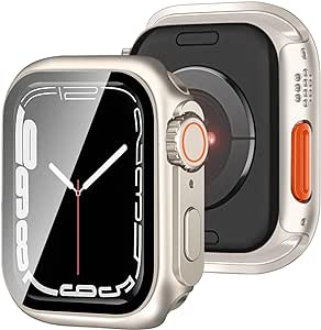 アップルウォッチ カバー Apple Watch カバー 41mm 対応 ケース と互換性があり,シリーズの外観に変換できます 対応 アップルウォッチ9/8/7 Apple Watch 9/8/7(41mm,チタンゴールド) 送料無料