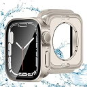 アップルウォッチ カバー Apple Watch カバー 41mm 対応 ケース 360 完全防水 3D 直角エッジ デザイン 耐衝撃 全面保護 超薄型 IP68 保護 ケース 対応 アップルウォッチ9/8/7 Apple Watch 9/8/7 (41mm,Starlight) 送料無料