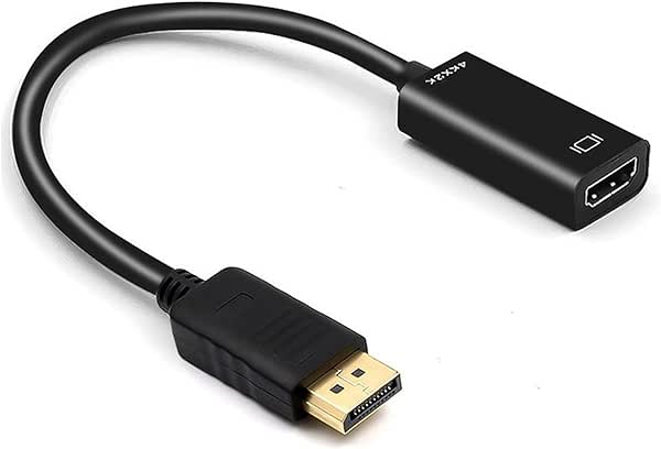 HDMI 変換アダプタ 最大解像度 1080p サポート 金メッキコネクター搭載 HDMI 変換ケーブル HP Dell Lenovoなど対応(ブラック) 送料無料