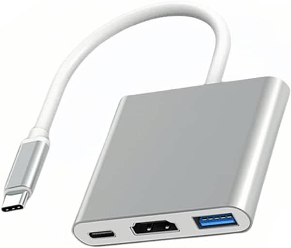 USB Type c HDMIA_v^3 in 1 Type-C to HDMIϊA_v^5 k𑜓xHDMI|[g+USB 3.0|[g+60 WPD[d|[gMatebook/MacBook Pro/MacBook Air/Galaxy S 11/Note 10/switch/USB CfoCXipadɑΉĂ܂iType c 3.1C^tF[XP ...