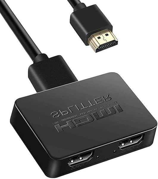 HDMI Xvb^[ 4Kx2K HDMI Xvb^[ 1  2 o 3D t HD 1080P HDCP 1.4 Ή HDMI fA P[u D݂̃fBXvC 2 ɓo USB dP[u & HDMI P[u XBOX/PS5/HDTV/DVD ĐfoCXɕt 