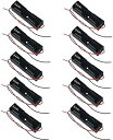 18650 バッテリーケース 10個入り 3.7V 電池ケース ボックス 電池ホルダー バッテリー収納ボックス ケースホルダー 18650バッテリー用 (1本リード線付き)