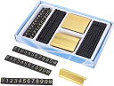 プライスカード プライスキューブ 35個セット 専用スタンド付き キューブ プライス台 セット プレート 値札 価格表示 見やすい 万の値まで表示可能 (ゴールド)