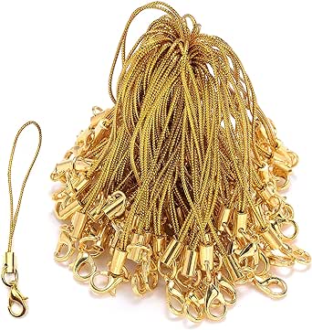 ストラップ カニカン フック付き 100本セット ストラップ アクセサリ パーツ 手つくり 自作 DIY 金具 自作 アクセサリ 使用 USBメモリ (C) 送...