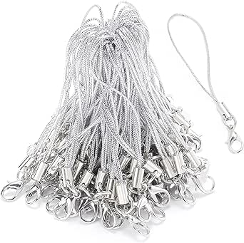 ストラップ カニカン フック付き 100本セット ストラップ アクセサリ パーツ 手つくり 自作 DIY 金具 自作 アクセサリ 使用 USBメモリ (E) 送...