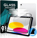 iPad 10世代 10.9インチ 2022 ガラスフイルム 2枚セット 指紋防止 タッチ 強化ガラス フィルム 保護フィルム 光沢 タブレット用保護フィルム ...