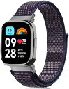 Xiaomi Redmi watch 3 Active バンド ナイロンバンド 軽量 柔らかい 面ファスナー ストラップ 替えバンド 交換ベルト スポーツ 装着簡単 交換バンド ブルー