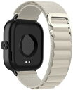 Xiaomi Redmi Watch 4 / Xiaomi Mi Band 8 Pro/Xiaomi Smart Band 8 Pro 交換用 バンド ナイロン 軽量 ソフト 通気性 耐汗性 面ファスナー スポーツバンド 替えバンド 交換バンド (オフホワイト)(2)