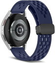 Galaxy Watch FE 40mm / Galaxy Watch 7/6/5/4 40mm 44mm / Galaxy Watch 6 Classic 43mm 47mm 交換用バンド 20mm バンドシリコン マグネット付き スポーツ ストラップ 替えバンド 交換ベルト ソフト ダークブルー(2)