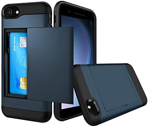 Rakuten - iPhone SE3 2022 ケース iPhone SE ケース [第2世代] iPhone8 ケース iPhone7 ケース カード収納 耐衝撃 指紋防止 傷防止 全面保護 落下防止 携帯カバー