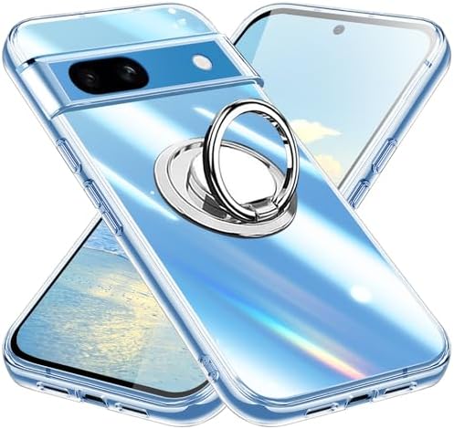 Rakuten - Google Pixel 8A ケース クリア リング付き TPU ピクセル8a カバー 専用 黄ばみ防止 耐衝撃 薄型 ケース 車載ホルダー対応 ストラップホール付き 滑り止め 落下防止