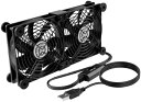USB 静音 冷却ファン 12cm ダブルファン ミニファン1500RPM 5V 強力 送風機 USB扇風機 冷却扇風機 小型 卓上 薄型 冷却クーラー 7枚羽根 換気扇 ゲーム機 ルーター 水槽 PS4 PS5 AVアンプ テレビボックス冷却 3段階風量