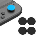ジョイスティックカバー 交換用 Switch Joy-Con アナログ ジョイスティックカバー(4個入)修理 紛失 破損 アナログレバー 保護 (黒)