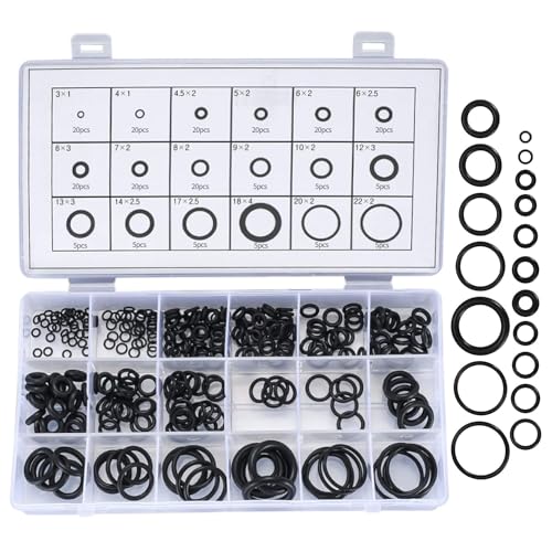 Oリング オーリング ラバー 耐熱 耐油 防水 耐ガソリン 機械修理 ゴム パッキン 水周りシール Oリング 18種類 225個 リング セット ゴムワッシャー...
