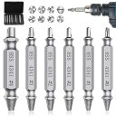 ドリルビット セット ネジ取りドリルビット 破砕されたネジ 折れたボルト 抽出器 ネジ取り特殊工具 ネジ修理キット 6個入り シルバー