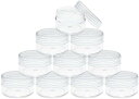 小分け丸ケース 5ml 10個セット プラスチック クリームケース アクセサリーケース ビーズ ネイル収納ボックス 小物用収納 化粧品 詰め替え容器 透明 便利グッズ 出張 旅行用品 家庭用 リップケース オーガナイザー 小物入れ (5ml 透明)