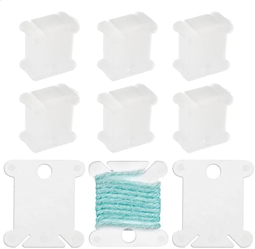 糸巻き台紙 刺繍糸 収納 糸巻きクリップ 120シート 刺繍糸の巻きと仕上げ用 プラスチック 保管 DIY クラフト 整理 透明