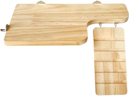 ハムスター おもちゃ プラットフォーム ハムスターの上昇のおもちゃ ハムスターのおりのプラットホーム ハムスターの梯子のプラットホーム 黄褐色