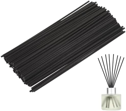リードディフューザー ディフューザー スティック リードスティック 50個入り 長い詰め替え用 大容量 人気 女性 ファッション 男性 繊維素材 長持ち 高級 防カビ 寝室 リビングルーム バスルーム (ブラック)