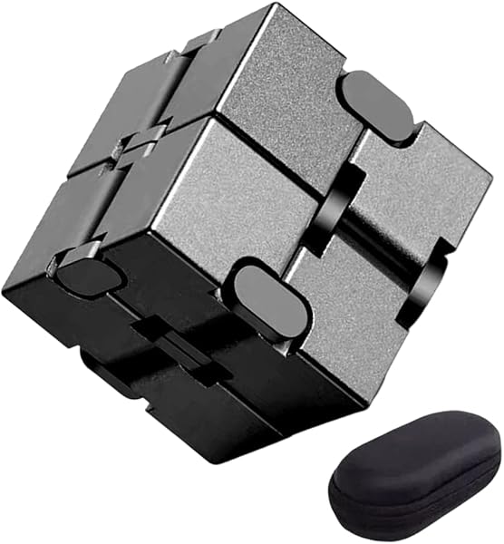 魔方 無限キューブ インフィニティキューブ ストレス解消 脳トレ 集中力 イライラ おもちゃ 立体パズル アルミニウム合金 気分転換 暇つぶし 収納ケース付き(...