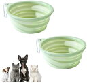 フードボウル 犬猫用ボウル 給餌器 水飲み 水やり用品 ペット食器 折りたたみ式 フック付き 持ち運び 携帯 ペットフード ペット用品 散歩用 旅行用 猫 犬 ...