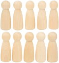 ペグ人形 10個セット 木製ペグ人形 木製 人形 手作り人形 木の人形 ペイント 染色 素材 資材 材料 装飾可能 未塗装 木製ドール アート プロジェクト ク...