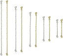 延長 チェーン アジャスター ネックレス 長さ調節 (5本シルバー+5本ゴールド,5cm 7.6cm 10cm 12.7cm 15.24cm 5サイズ 合計10...
