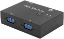 VGA 変換アダプター VGA切替器 2入力1出力 ディスプレイポートVGA変換アダプタ VGA モニター分配器 VGA切替器 VGA ディスプレイ分配機 VGAアダプター VGA分配ケーブル 2台コンピュータ接続可能 長距離信号伝送
