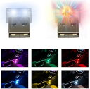 USB LED ライト usb雰囲気ライト USBライト 車内 ナイトライト イルミネーション USB 8色 RGB グラデーション 車内ライト 簡単 取付 軽...