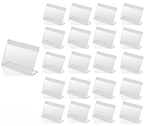 アクリルスタンド POPスタンド ポップスタンド L型 サインスタンド 名刺サイズ ネームカード 卓上立て 値札 pop 広告 メニュー展示 9*6cm 30枚...