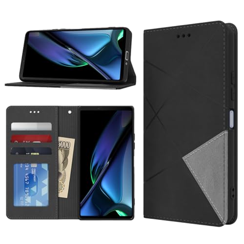乐天商城 - Xperia 10 V ケース 手帳型 耐衝撃 PUレザー スマホケース 財布型 横置き スタンド カバー カード収納 全面保護 ストラップホール付き ソフトタッチ マグネット内蔵 擦り傷防止 ファッション 耐摩擦 シンプル ブラック 送料無料