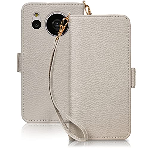 Rakuten - AQUOS Sense7 SH-53C / SHG10 / SH-M24 ケース 手帳型 手帳型ケース 財布型 上質な手触り おしゃれ 手帳型カバー かわいい スマホケース 軽量 薄型 可愛い 人気 耐衝撃 カード収納 お洒落 シンプル 横置きスタンド機能 ストラップ付き グレー 送料無料
