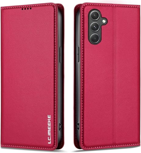 Rakuten - Galaxy S23 FE 5G ケース 手帳型 ギャラクシーS23 FE 高級PUレザー マグネット式 カード収納 横置きスタンド機能 携帯カバー 肌触り良い 薄型 軽量 防水 耐摩擦シンプル 全面保護 財布型 耐衝撃 上品な レッド 送料無料