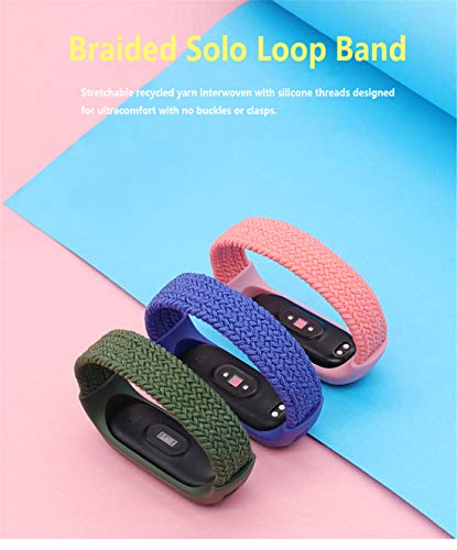 deer-shopのXiaomi Mi Band 7 / 6 バンド 調節可能 シリコン 伸縮 スポーツ カジュアル ヨガ ウォーキング ストラップBraided Solo Loop コンパチブルXiaomi Band Miband 7 5 6 4 3｜アングル3