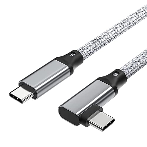 USB 3.2 Type C ケーブル 1m L字 20Gbps転送 100w急速充電 4K@60Hz映像出力 PD3.0 / QC3.0対応 タイプc ケーブル 編組ナイロン MacBook / MacBook Pro / iPad Pro / Nintendo Switch / Xperia / Galaxy / Google Pixel等Type-C機種対 超高耐久