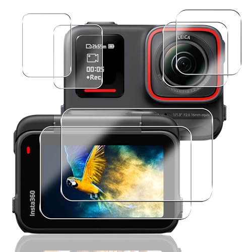 Insta360 Ace Pro ガラスフィルム 4枚 + レンズ保護フィルム 2枚 硬度9H インスタ3...