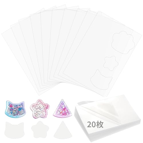 ■商品説明■ レジン セット PPシート 20枚 フィルム シェイカーレジン DIYプラシート 流砂シーリングフ シャカシャカチャーム 商品について PPシート 様々な形状 デザインのシリコーンシェーカー型に使用できます。様々な形にカットして UVレジン エポキシ樹脂 樹脂粘土などに使用できます。商品サイズ 仕上がりサイズ：13cm×9cm 耐熱温度：-40℃～+230℃。優れたデザイン PPシートには保護フィルムが付いており 擦れによるキズを防ぎます。使いやすさ 好きな形を描いてハサミで切るだけ。自由なDIY ステッカー エポキシ樹脂 UVレジン スパンコール 小さなビーズ グリッター 紙吹雪など 様々な種類の装飾やフィラーを埋め込むことができます。 商品の説明 PPシート 様々な形状 デザインのシリコーンシェーカー型に適用できます。様々な形にカットでき UVレジン エポキシレジン 樹脂粘土などに使用できる。レジン セット PPシート 20枚 フィルム シェイカーレジン DIYプラシート 流砂シーリングフ シャカシャカチャーム