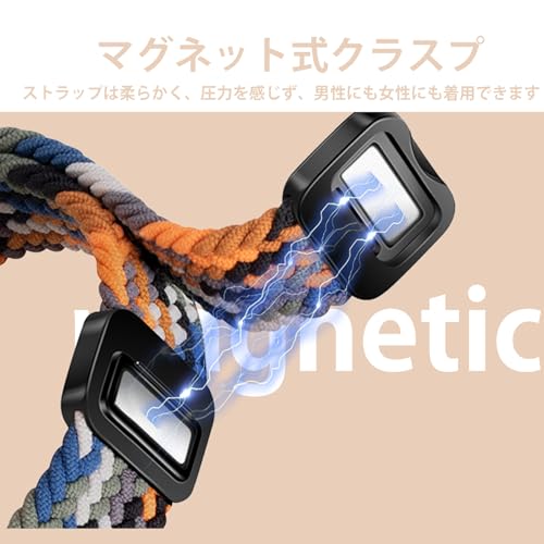 deer-shopのHuawei Watch GT 6 Pro GT 6 GT 5 Pro GT 5 4 46mm Huawei Watch 5 4 46mm Ultimate 2 Ultimate ベルト 22mm バンド 交換ベルト 編組ストラップ 磁気バックル付き 交換用ストラップ 用ベルト - 黒と白｜アングル3