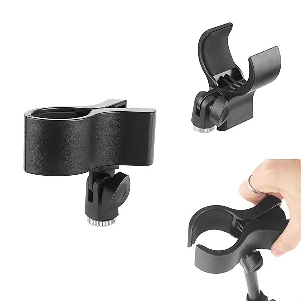 マイクスタンド 変換ネジ マイク用クリップ 調整可能 外径32mm - 60mm対応5 / 8'ねじ山3 / 8'雌ねじアダプタ付き